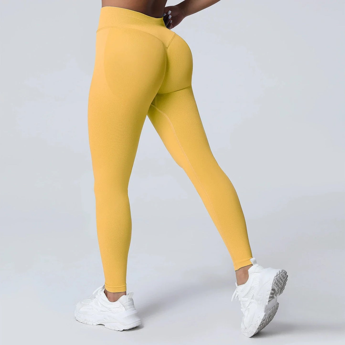 Women's Quick-Dry Running Yoga Pants Seamless Tight Design Peach Butt Free Embarrassment Elastic Waist Elastic Sweatpants