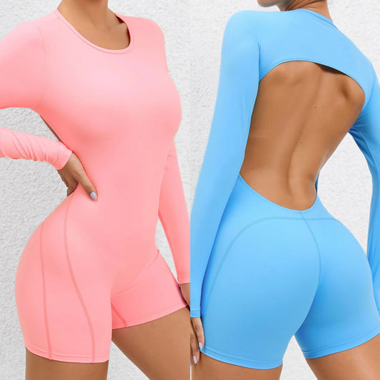 High Elastic Women Sexy  Backless Sports Bodysuit Tight Butt Lift Fitness&Yoga Jumpsuit for Women Sports One-piece Yoga Jumpsuit