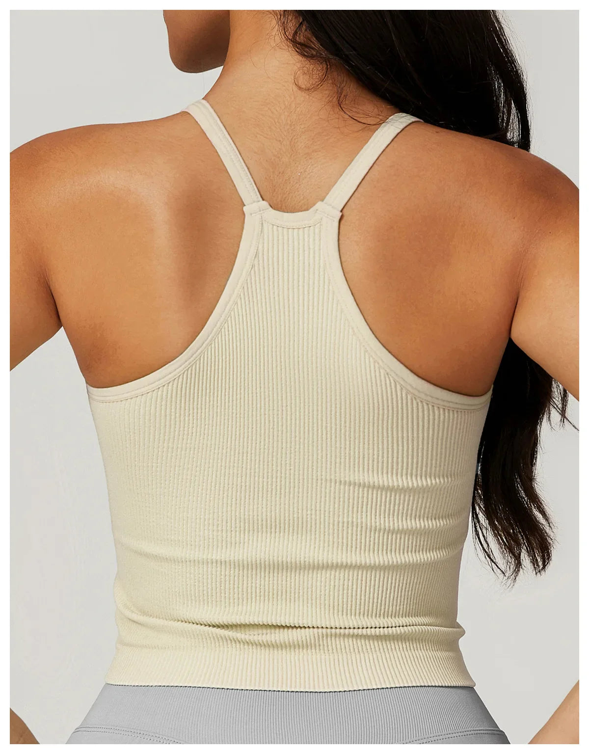 New Design Ribbing High Quality Yoga Top Breathable Solid Sport Tops for Women Running Yoga Top for Women Outfit Gym Wear