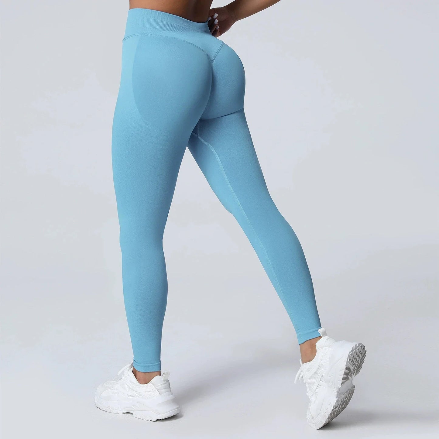 Women's Quick-Dry Running Yoga Pants Seamless Tight Design Peach Butt Free Embarrassment Elastic Waist Elastic Sweatpants