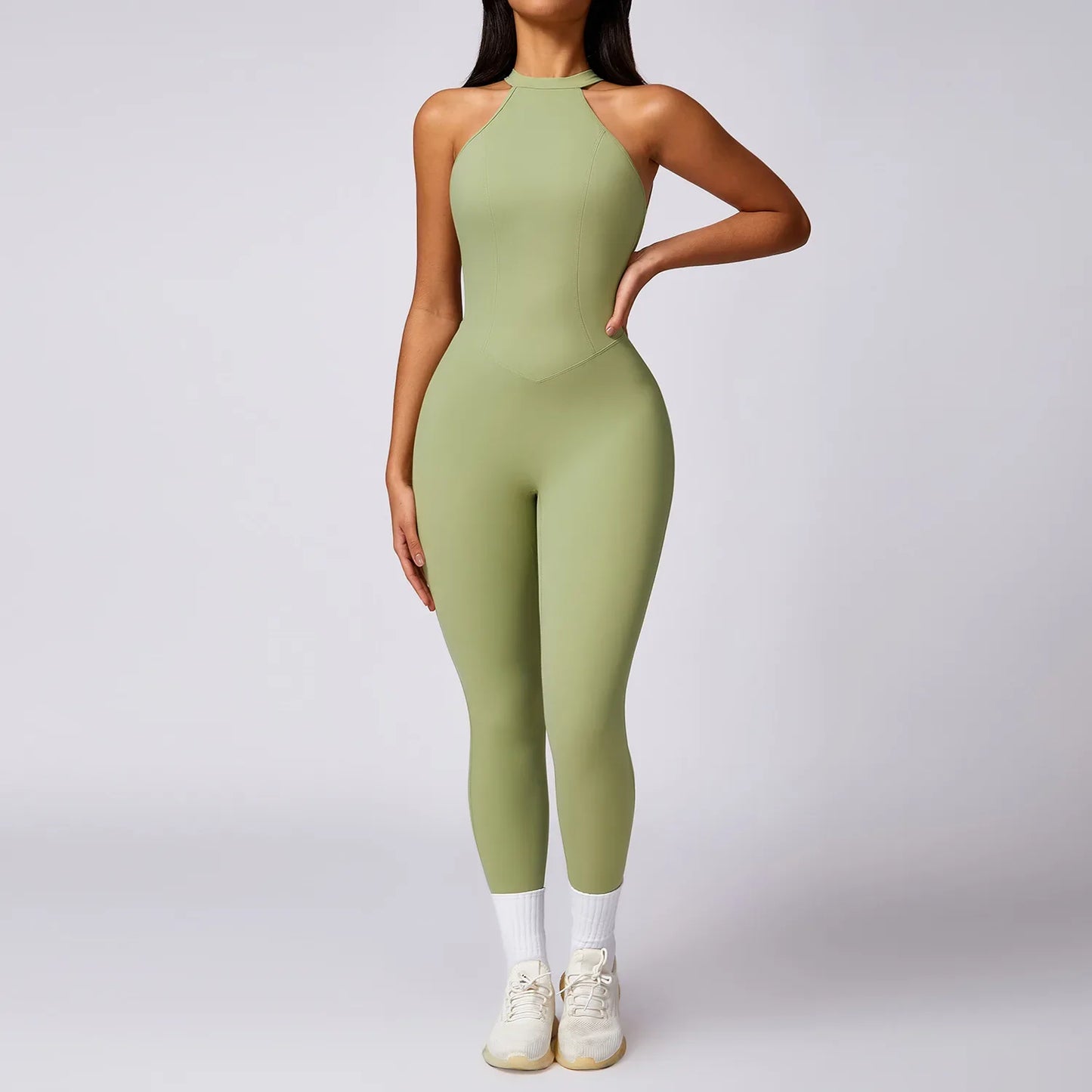 Custom Logo    One-piece Yoga Suit Women's  Sports Outdoor Running Quick Drying Bodysuit Sexy Jumpsuits for Women