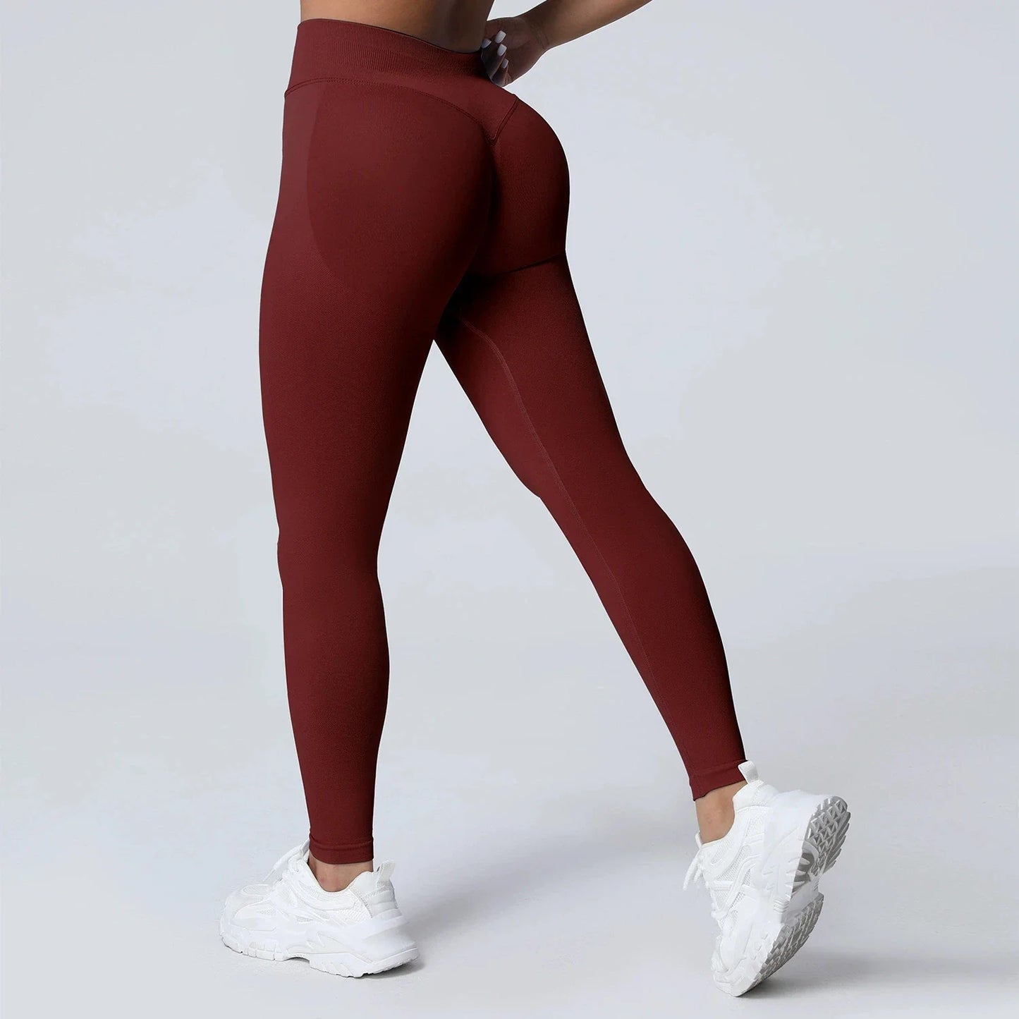 Women's Quick-Dry Running Yoga Pants Seamless Tight Design Peach Butt Free Embarrassment Elastic Waist Elastic Sweatpants