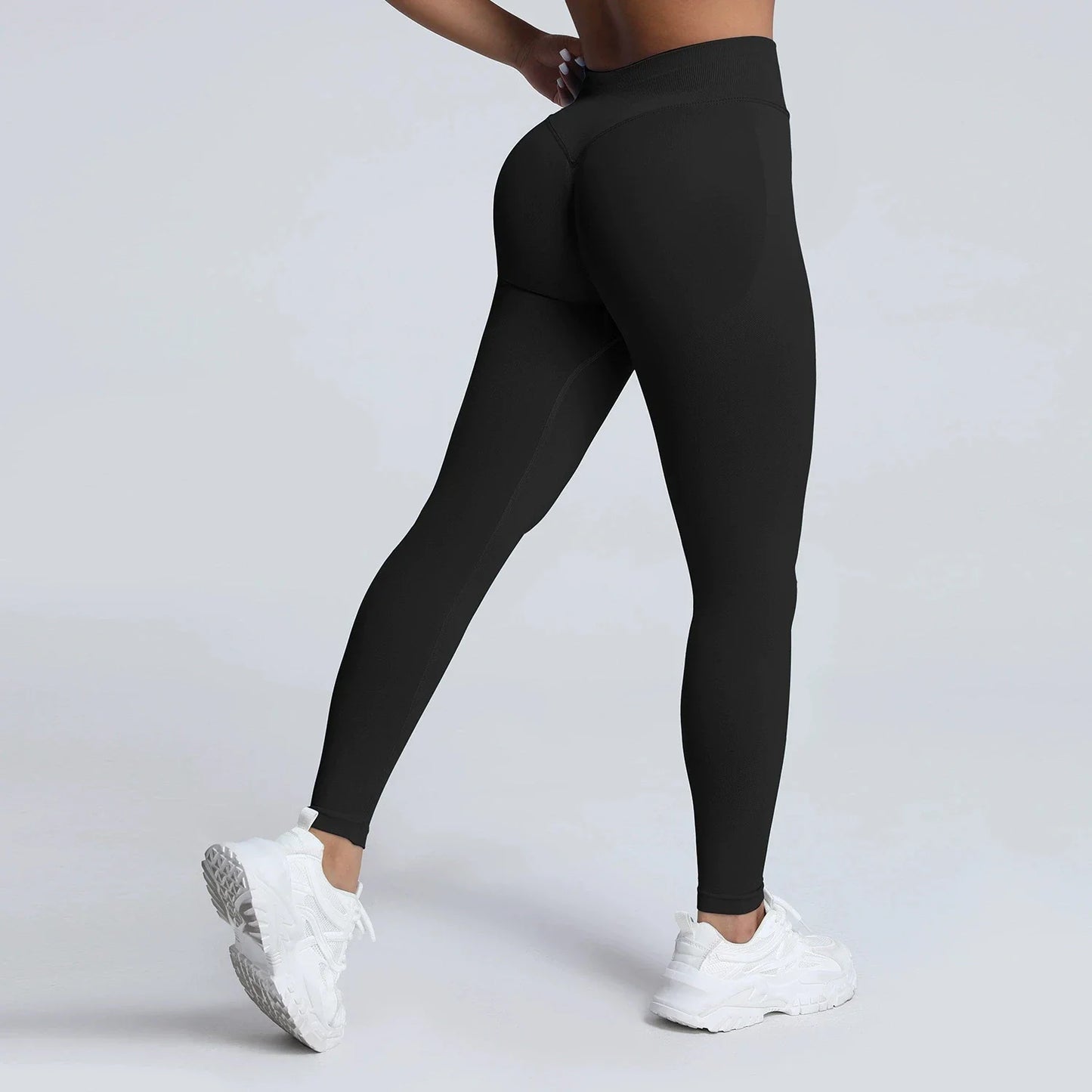 Women's Quick-Dry Running Yoga Pants Seamless Tight Design Peach Butt Free Embarrassment Elastic Waist Elastic Sweatpants